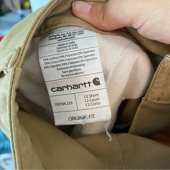 Carhartt Women's Tan Straight Leg Pants Size 12 Short - Picture 8 of 9